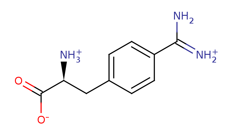 2D structure of 4-carbamimidoyl-L-phenylalanine