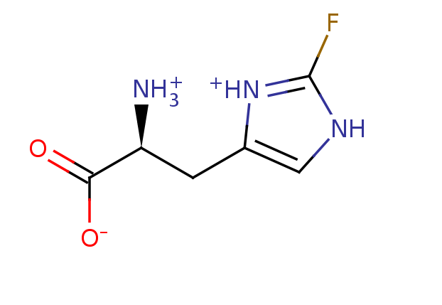2D structure of 2-fluoro-L-histidine
