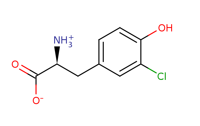 2D structure of 3-Chloro-tyrosine