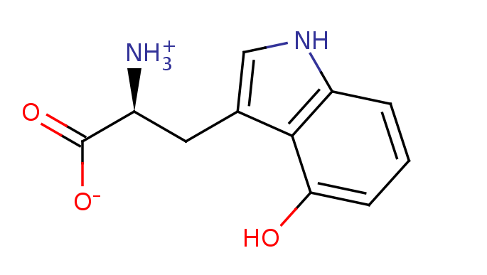 2D structure of 4-hydroxy-tryptophan