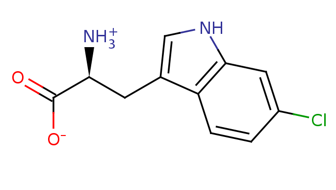 2D structure of 6-chloro-L-tryptophan