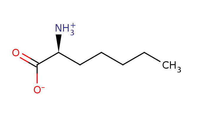 2D structure of 2-Aminoheptanoic acid