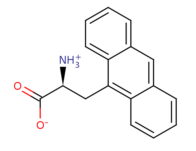 2D structure of 3-(9-anthryl)-alanine