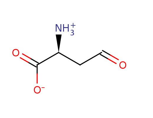 2D structure of (2R)-2-amino-4-oxobutanoic acid
