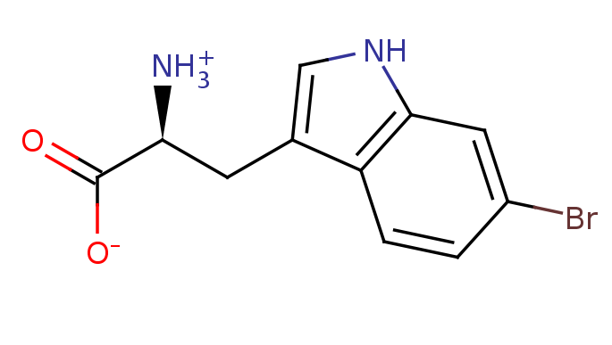 2D structure of 6-bromo-tryptophan