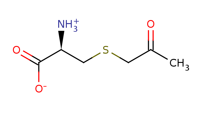 2D structure of S-acetonylcysteine