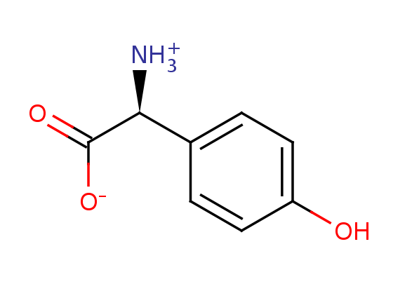 2D structure of 4-Hydroxy-phenylglycine