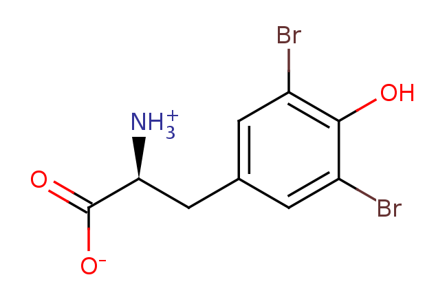 2D structure of 3,5-dibromotyrosine