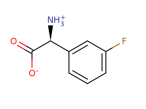 2D structure of 3-Fluoro-phenylglycine