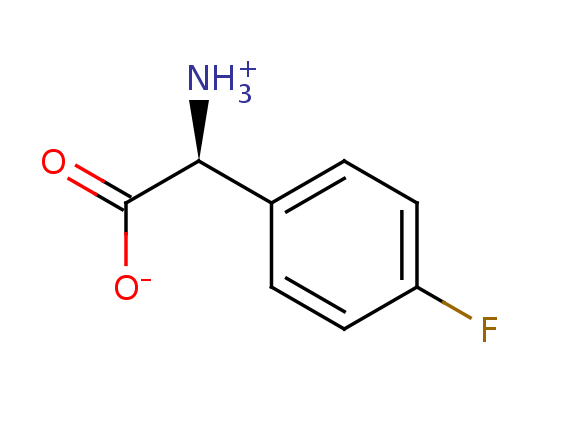 2D structure of 4-Fluoro-phenylglycine