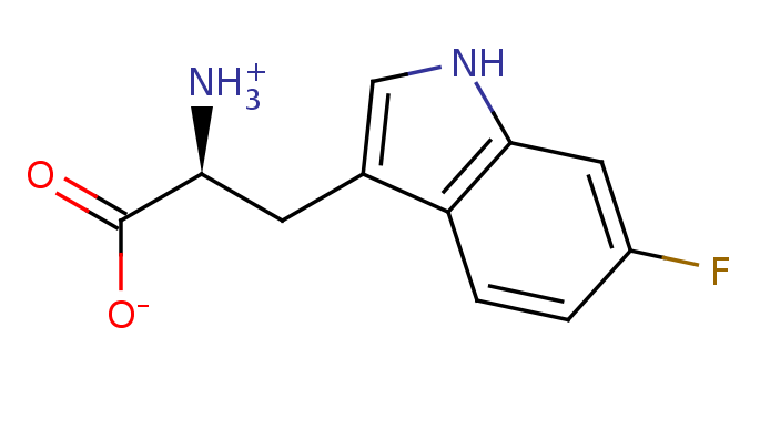 2D structure of 6-fluoro-L-tryptophan
