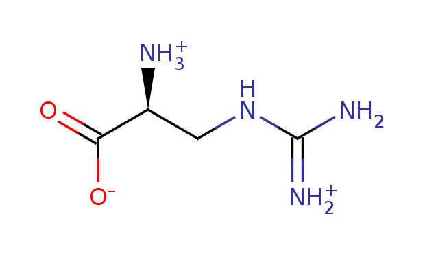 2D structure of 2-Amino-3-guanidinopropionic acid