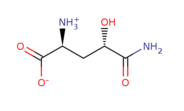 2D structure of (2s,4s)-2,5-diamino-4-hydroxy-5-oxopentanoic acid