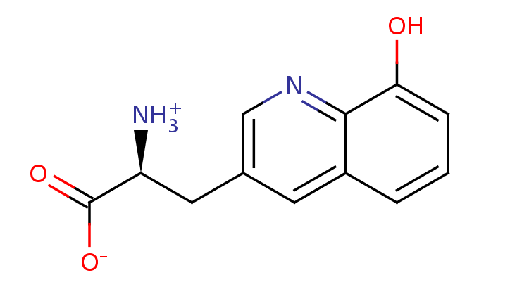 2D structure of 3-(8-hydroxyquinolin-3-yl)-L-alanine