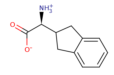 2D structure of Alpha-amino-2-indanacetic acid