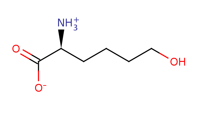 2D structure of 6-hydroxy-L-norleucine