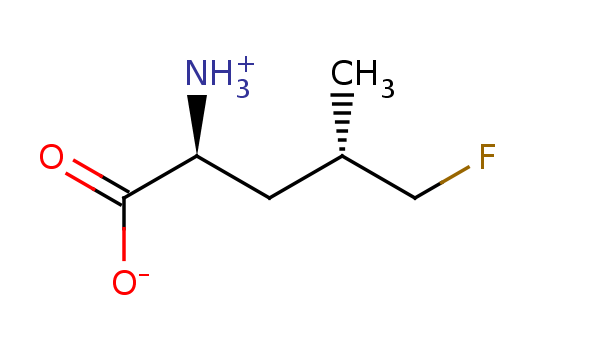 2D structure of (4S)-5-fluoro-L-leucine
