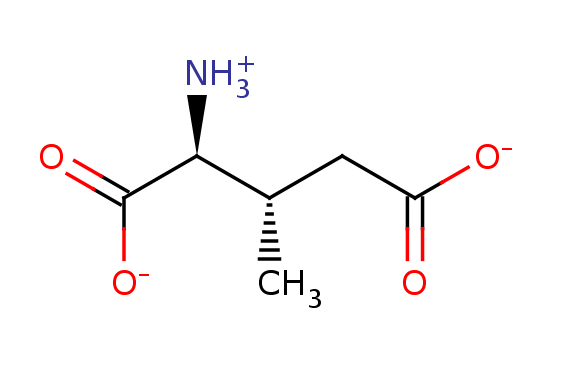 2D structure of (3S)-3-methyl-L-glutamic acid