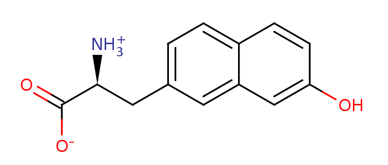 2D structure of 6-hydroxy-2-naphthalene