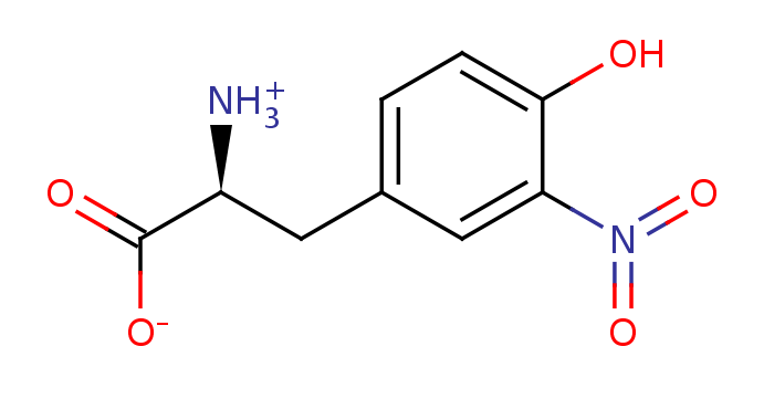 2D structure of Meta-nitro-tyrosine