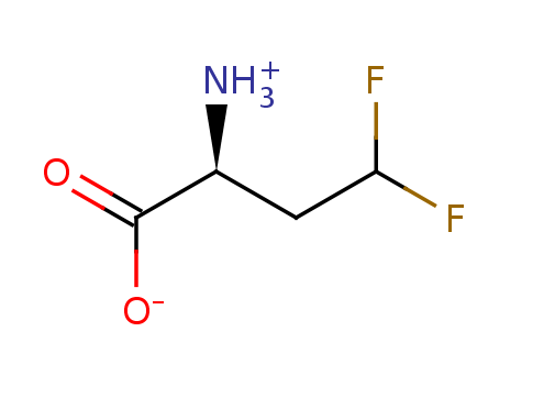 2D structure of (2S)-2-amino-4,4-difluorobutanoic acid