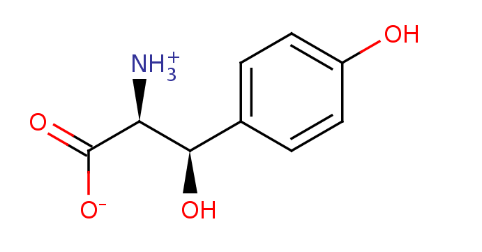 2D structure of (betar)-beta-hydroxy-L-tyrosine