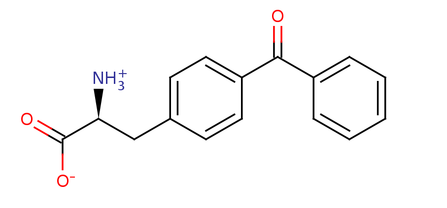 2D structure of 4-benzoyl-phenylalanine