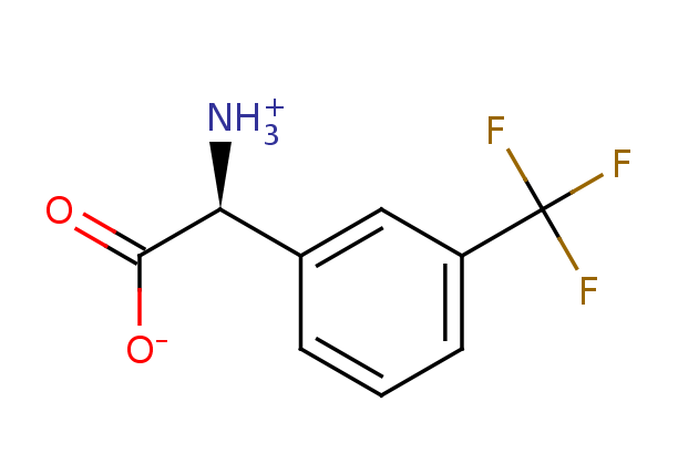 2D structure of 3-(Trifluoromethyl)-phenylglycine