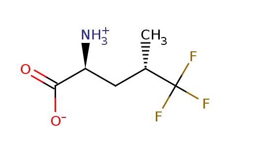 2D structure of 5,5,5-Trifluoro-leucine