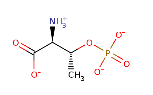 2D structure of Phosphothreonine  (charge: -2)