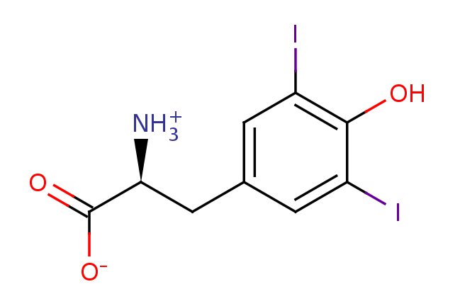 2D structure of 3,5-diiodotyrosine
